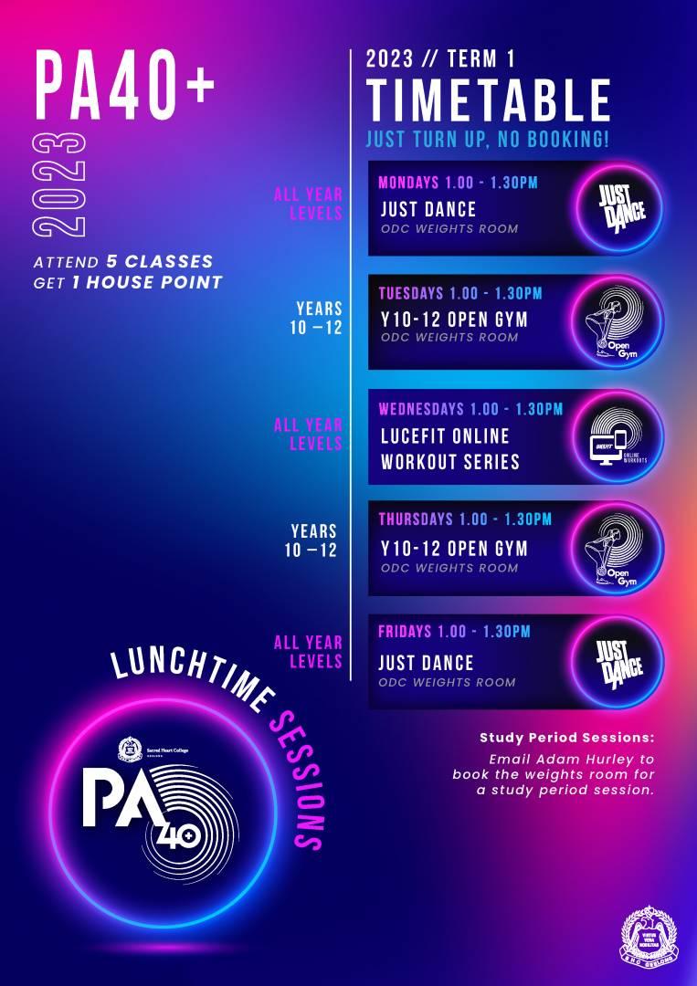 Term 1 2023 Timetable